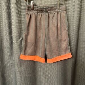 Kids' Gray and Orange Mesh Shorts